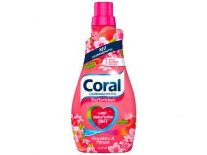 Coral Color prací gel na barevné prádlo Třešňový květ a broskev 22 dávek, 1,1l
